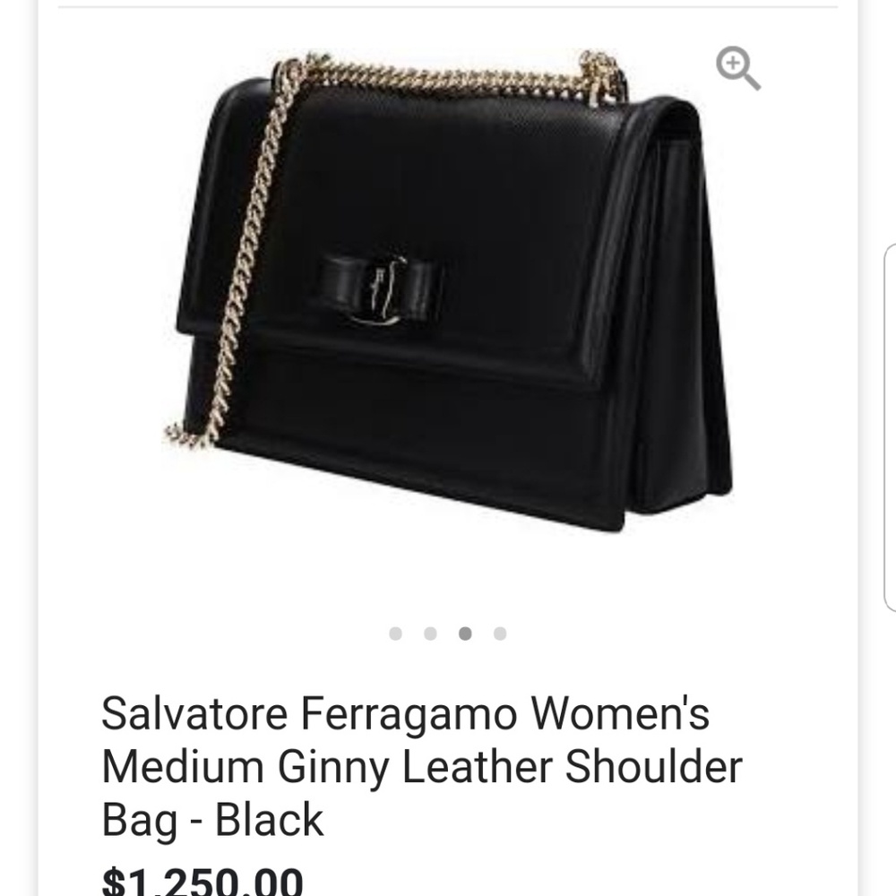 AUTHENTIC. Black Ferragamo Jinny shoulder bag
